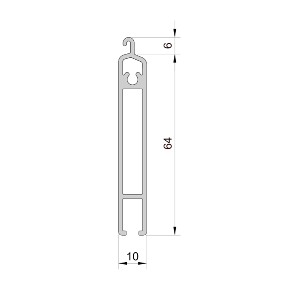 Aluminium-Endstab mit Verstärkung